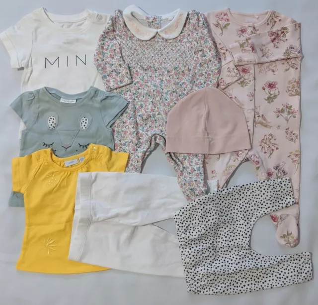 Baby Girl Clothing Bundle Incl. Tops, Sleepsuits etc Age 0-3 Months