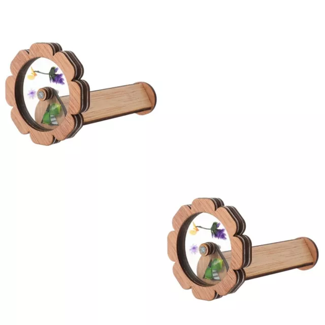 2pcs Kaleidoscope Kit Wooden Kaleidoscope Toys Portable DIY Kaleidoscopes