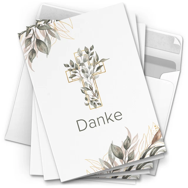 50 Dankeskarten Mit Umschlägen – Klappkarten DIN A6 Für Hochzeit, Geburtstag, Konfirmation & Mehr, Aus Recyclingpapier