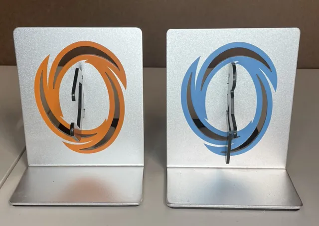 ThinkGeek Portal 2 Bookends ~ Hardly Used Great Condition!