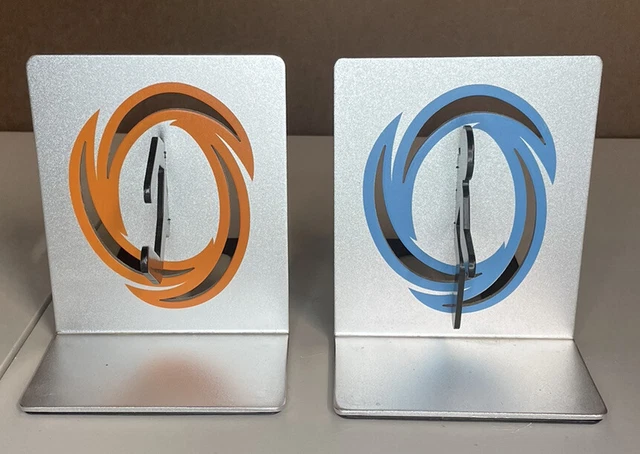 ThinkGeek Portal 2 Bookends ~ Hardly Used Great Condition!