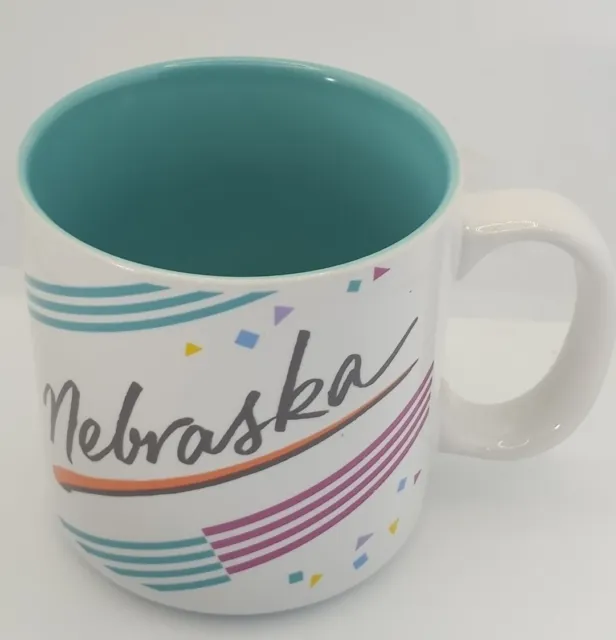 Vintage 1980’s  Nebraska Souvenir Retro Coffee Mug