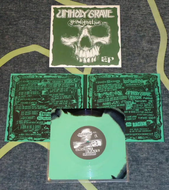 Unholy Grave - Grindignation EP - Unshaped 7'' [Death Agonies And Screams, 2009]