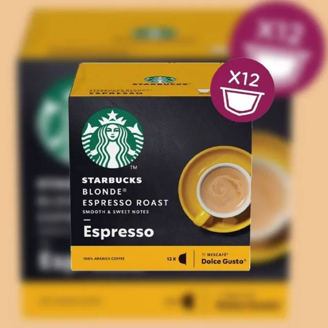 Nescafe Dolce Gusto Coffee Pods - Starbucks Blonde Espresso Roast Pack of 1 to 6