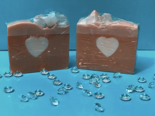 Handmade soaps, Scented Soap, Shea Butter, Gemstone, Love heart, Gifts