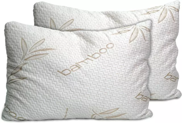 LOT OF 2 Bamboo Pillow Protectors by Perfect Sense 20"x28"