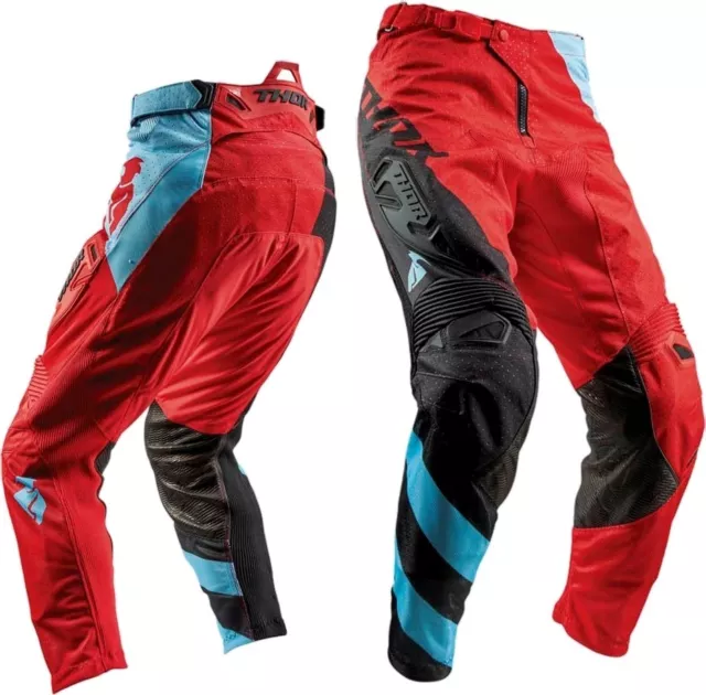 THOR FUSE AIR RIVE RED/BLACK MX Offroad Pants *NEW* Motorbike MOTO