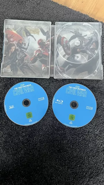 blu ray steelbook 3d und 2d von Captain America - Civil War Geprägtes Cover 3