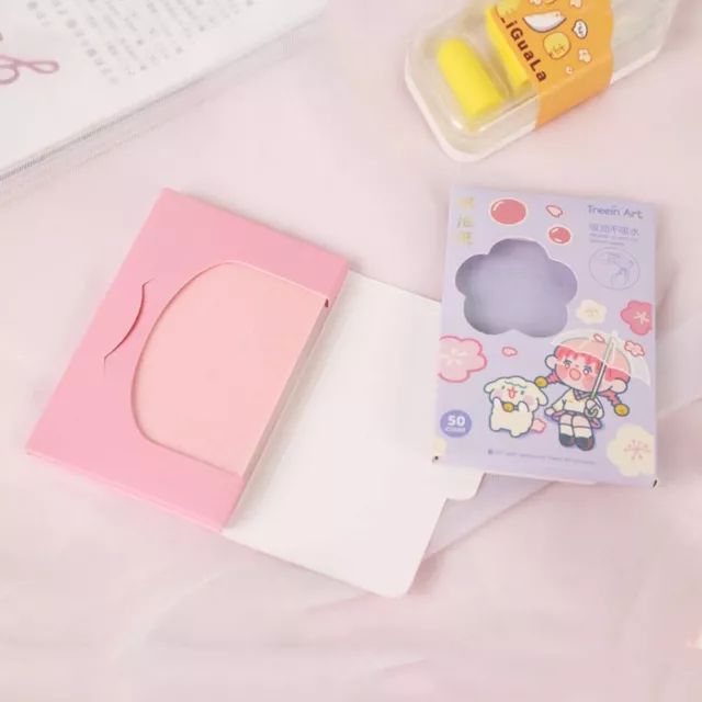 Pink Facial Absorbent Paper Sakura Face Oil Blotting Sheets  Makeup Tools