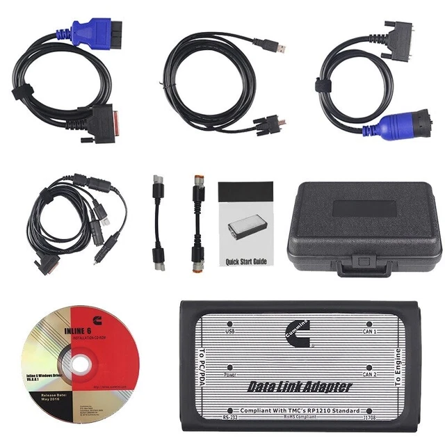 Top INLINE 6 Data Link Adapter Heavy Duty Diagnostic Tool Scanner Full 8 cable T