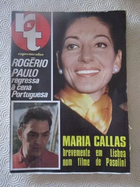 Rare  1973  portuguese magazine cover Maria Callas