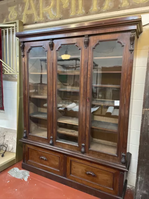 Victorian Glazed Mahogany Bookcase