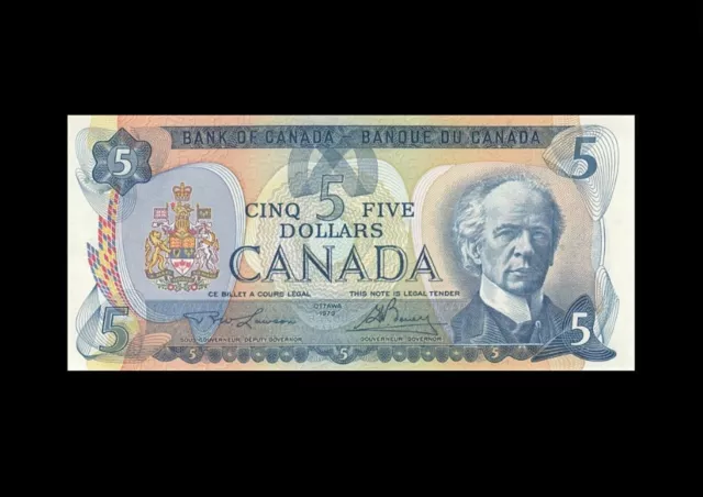 1979 Bank of Canada $5 "GEM UNC" Bill / Banknote Lawson - Bouey 👍