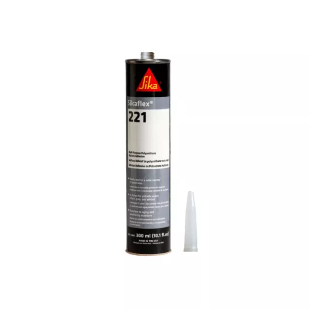 Colle mastic multi-usages SIKA Sikaflex 221 - Gris acier - 300ml