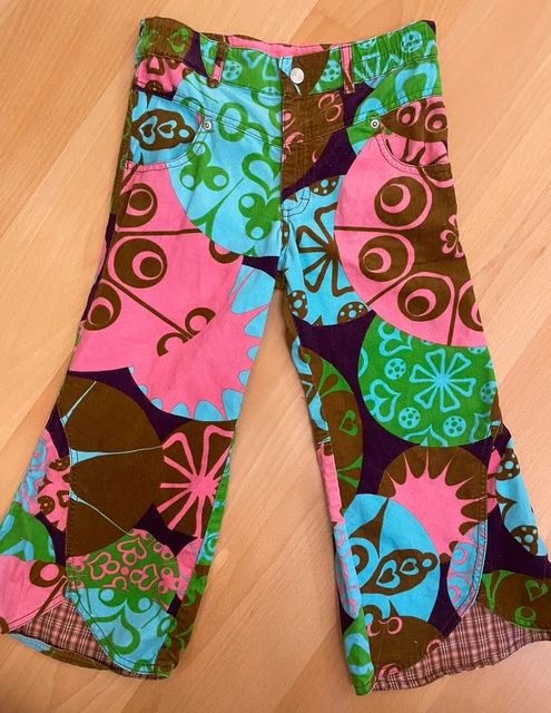 Pantaloni in velluto a velo OILILY taglia 116 età 6 anni stampa brillante DESIGNER