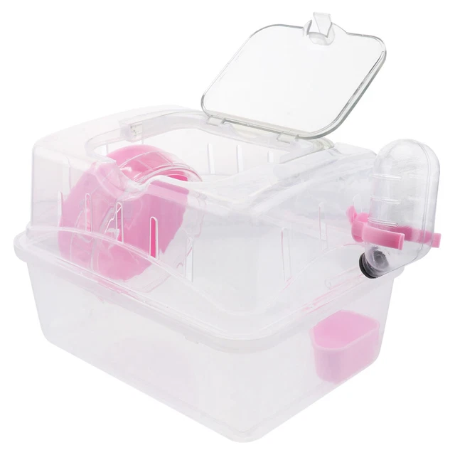 1 Set tragbarer Reisekäfig für kleine Tiere mit Wasserflasche und Laufrad