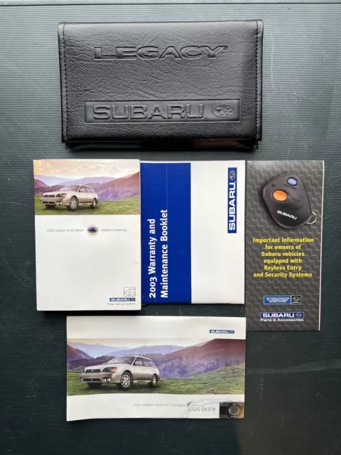 2003 Subaru Legacy Outback Owners Manual User Guide L Gt Limited 2.5 Sedan Wagon