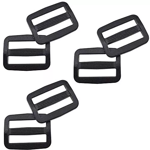 20Pcs plastic Slide Buckles, Webbing Strap Fastener for Backpack 3/4 Inch/ 20...