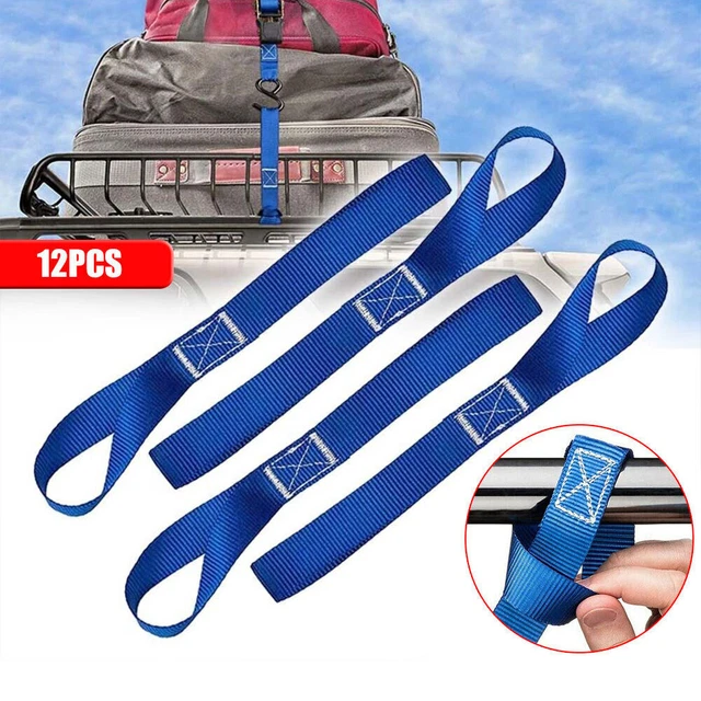 12x Gurtschlaufen 25mm Doppelschlaufe Spanngurt Zurrgurte für Motorrad Bike 46cm