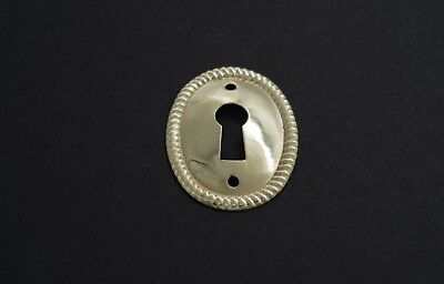 1 1/8 Keyhole Cover Plate Escutcheon Furniture Brass Key Hole Lock Plate