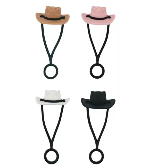 Confezione da 4 copricappello da cowboy in silicone compatibili con tazza 30 40 oz, carino8971