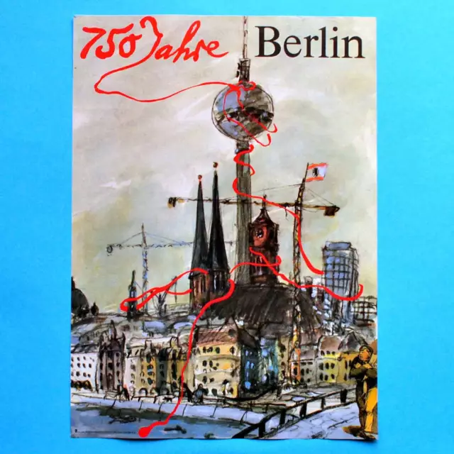 DDR Plakat Poster 333 | 750 Jahre Berlin 1987 | 40 x 29 cm Original