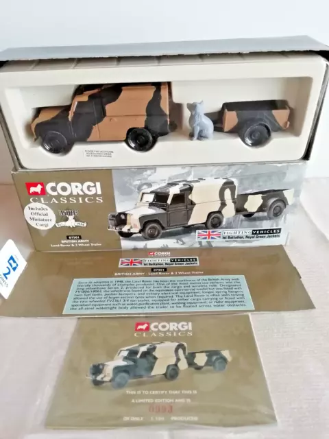 Corgi 1:43 Land Rover Series II + Trailer British Army Limited Edition OVP 07501