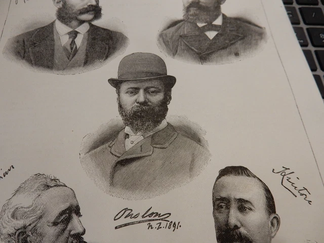 Vintage  Cutting  Part Page Of A Publication  - Australian Nz Tas Governors