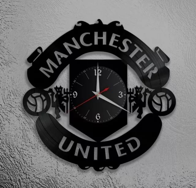 Manchester United Vinyl Wall Clock, Decorative Wall Clock, Sports Wall Clock,...