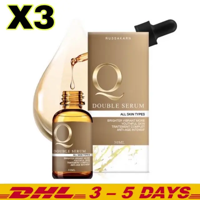 3X Q Double Serum Anti-Aging Reduce Freckles Dark Spots Whitening Younger Skin