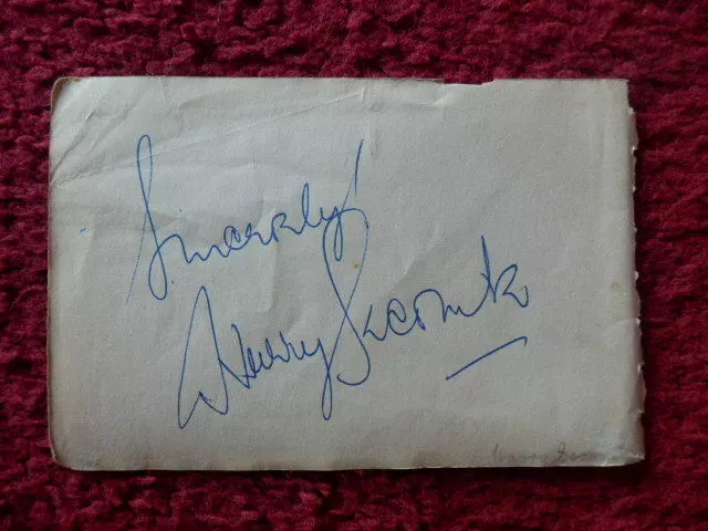 Harry Secombe -  Tv Presenter / Singer -  Autograph