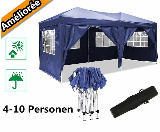 Pavillon 3x6m Gartenzelt Klapp Falt Partyzelt Pavillion Wasserdicht Festzelt NEU