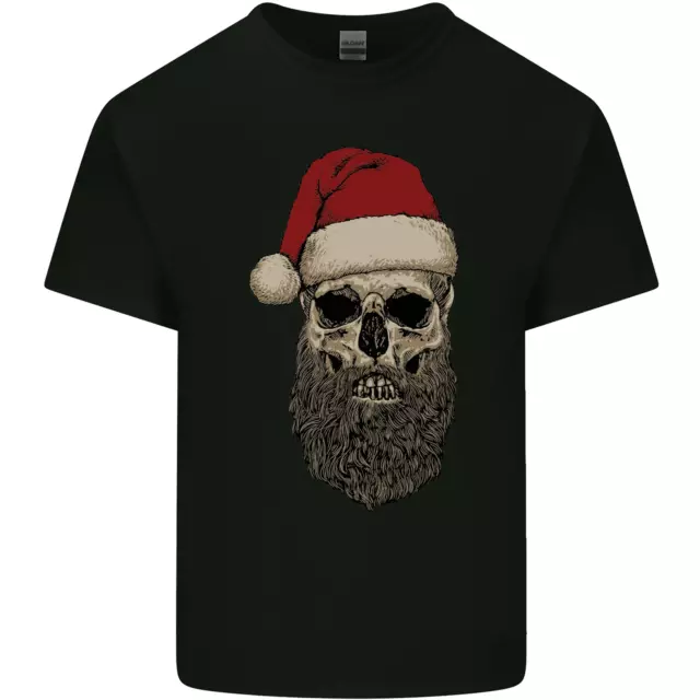 Santa Skull Gothic Heavy Metal Christmas Kids T-Shirt Childrens