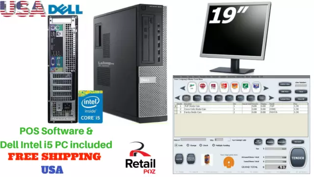 Low price Full POS all-in-one Point of Sale System Combo Kit Retail Store DELL