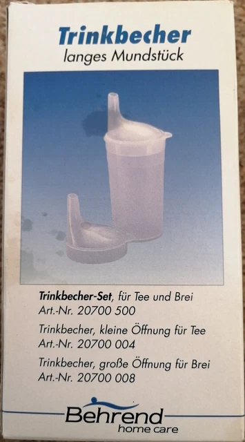Trinkbecher mit langen Mundstück *NEU* für Tee und Brei