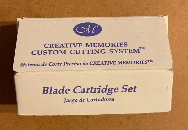 Juego de cartuchos de hoja de 3 piezas sistema de corte personalizado Creative Memories cuidadosamente usado