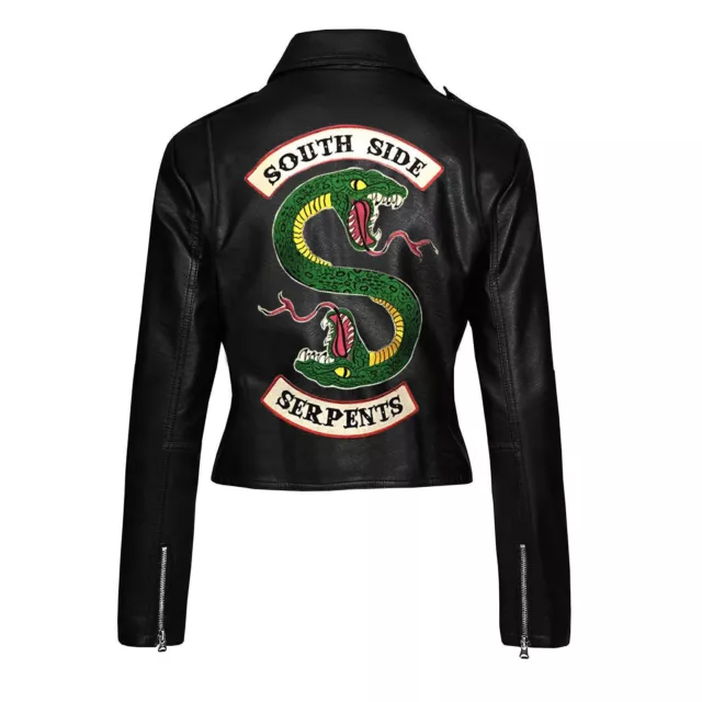 Riverdale Southside Serpents jughead jones women's Faux Leather Biker Jacket