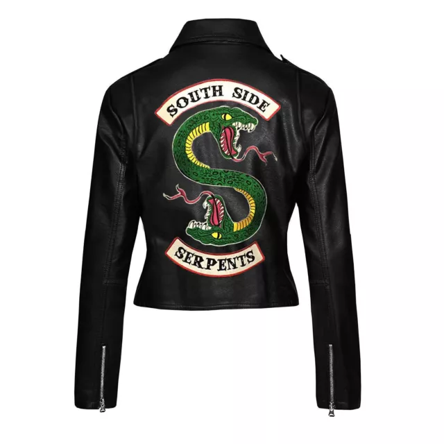 Riverdale Southside Serpents jughead jones women's Leather Biker Jacket