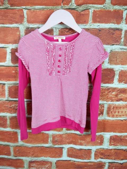 Pacchetto Bambina Età 5-6 Anni M&S Bluezoo Leggings Maniche Lunghe A Righe Rosa 116 Cm 6