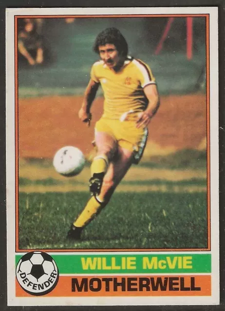 Topps-Football (Scottish Yellow Back 1977)-#057- Motherwell - Willie Mcvie