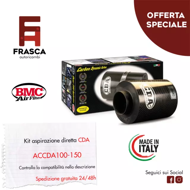 KIT ASPIRAZIONE DIRETTA CDA 100-150 Filtro Aria Originale BMC AIRBOX in CARBONIO