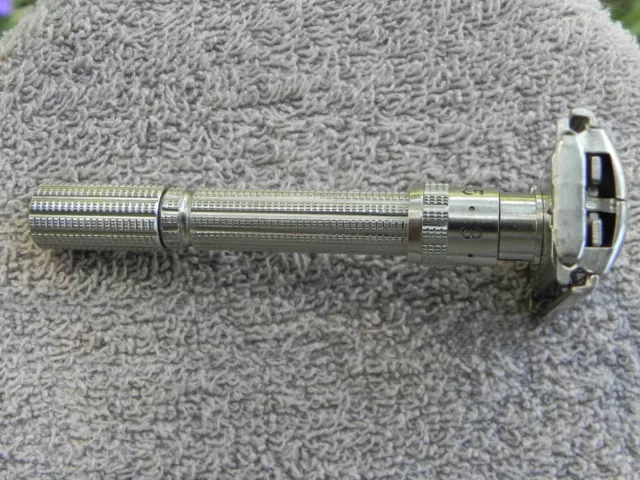 Vintage 1963 Gillette Slim Adjustable 1-9 DE TTO Safety Razor