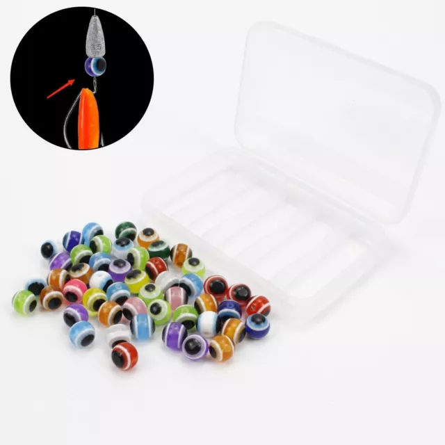 Fishing Lure Beads Acrylic 4mm-8mm With Box Fishing Beads Hard Plastic