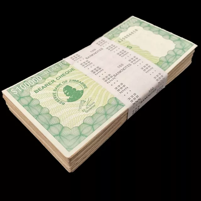 Zimbabwe 100 x 100000 Dollar 2006 - Pick- 32 - Bundle 100 PCS - USED