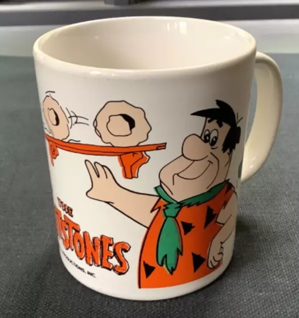 Vintage The Flintstones Ceramic Mug, Hanna Barbera 1992, Fred & Wilma