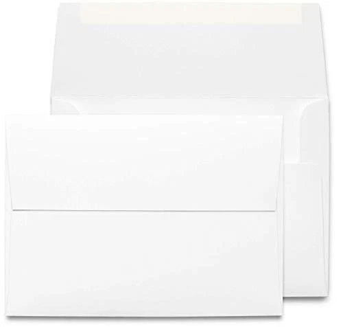 28lb/70lb Bright White A9 Envelopes 5 3/4 x 8 3/4 - 100 Envelopes Pack							...