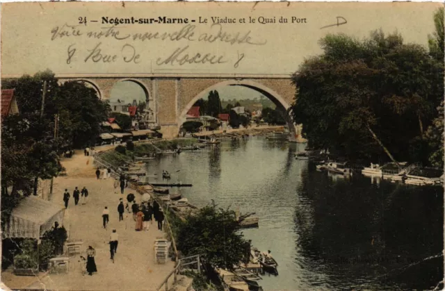 CPA AK NOGENT-sur-MARNE - Le Viaduct et le Quai du Port (659381)