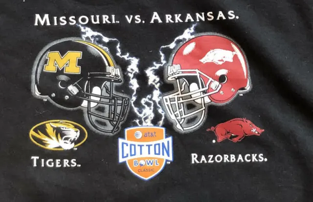 Missouri vs Arkansas 2008 Cotton Bowl College Football Champion Sweatshirt 2XL