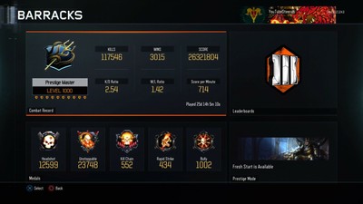 BO3 Modded Account Level 1000 3