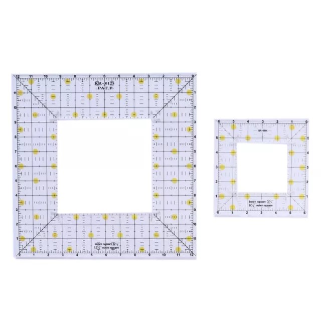 Square Patchwork Ruler DIY Sewing Clothing Cutting Tool Acrylic Anti-Skid Ruler